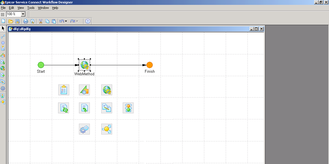 Общий вид Epicor Service Connect Workflow Designer Общий вид Epicor Service Connect Workflow Designer