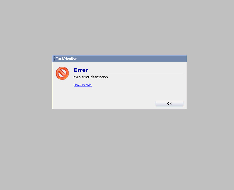 Сообщение приложения Task Monitor Сообщение приложения Task Monitor