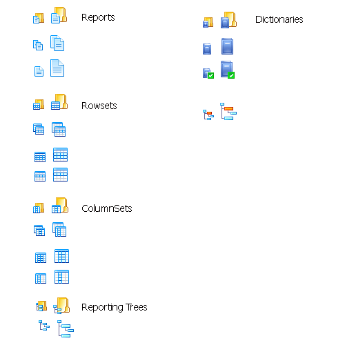 Иконки программы Financial Report (tree icons)