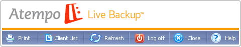 Серия иконок для интерфейса продукта LiveBackup Server Console